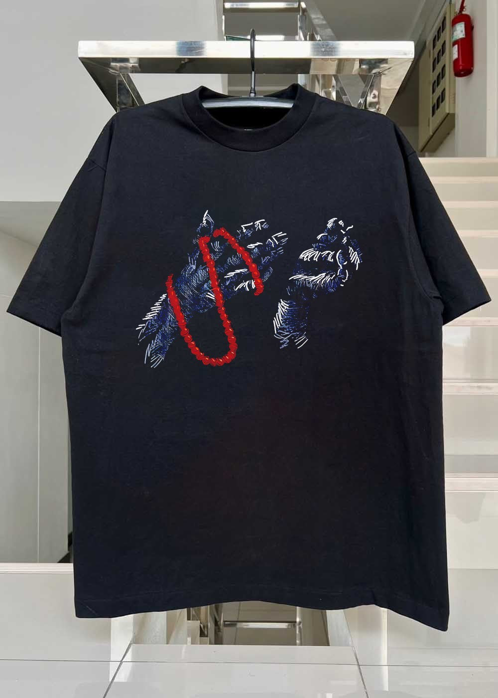 Prayer Beads Held by Hands Hand of Fate T-Shirt