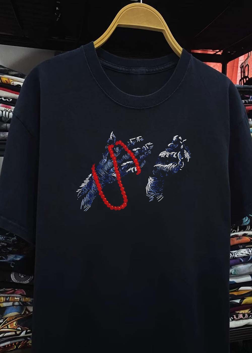 Prayer Beads Held by Hands Hand of Fate T-Shirt