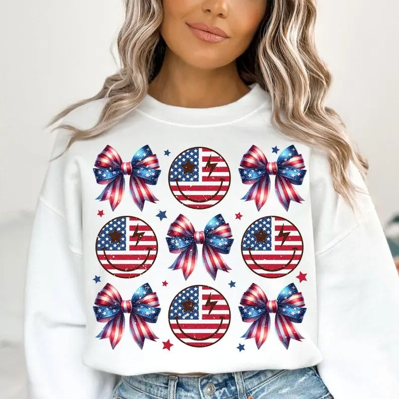 Premium  America Coquette Bow ,4th of July,Coquette 4th Of July Shirt Hoodie, Sweatshirt | UrbanDripWear.com