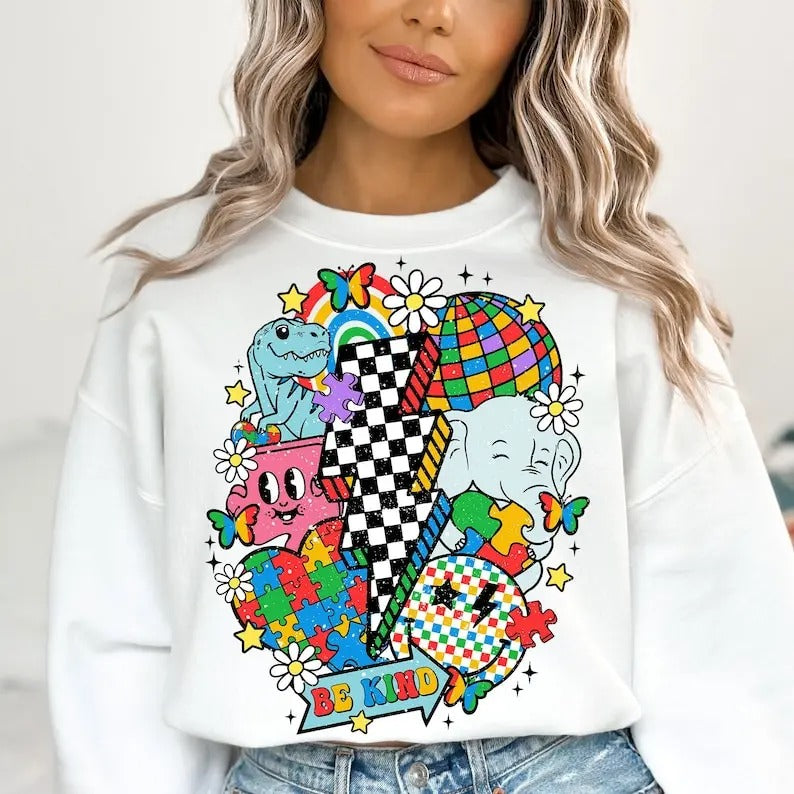 Premium  Autism Awareness , Puzzle , Acceptance, Mom, Retro sweatshirt T-Shirts, Hoodie | UrbanDripWear.com