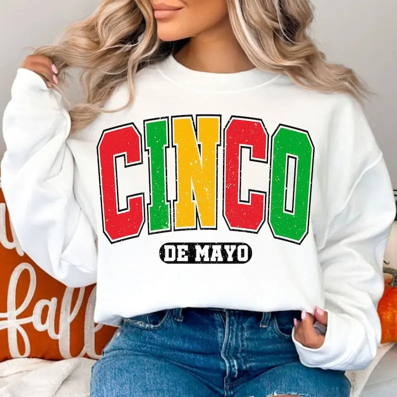 Premium  Cinco de Mayo Varsity  , Mexican  , Fiestasweatshirt T-Shirts, Hoodie, Sweatshirt | UrbanDripWear.com
