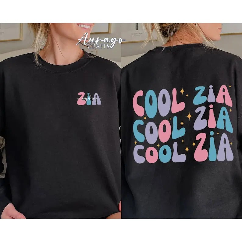Premium  Personalized Auntie Shirt, Zia Era Shirt, Italian Auntie Shirt, Auntie Gift for Zia, Aunt Birthday Gift for Zia,...