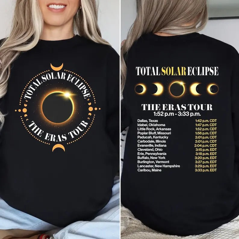 Premium  Total Solar Eclipse 2024 The Eras Tour Shirt, Moon Astronomy Shirt, Solar Eclipse Souvenir Shirt, Eclipse Event...