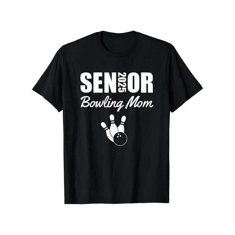 Premium Cotton Bowling Mom Graphic Tee - Casual Round Neck Short Sleeve T-Shirt for Men, Summer Fashion made in usa...
