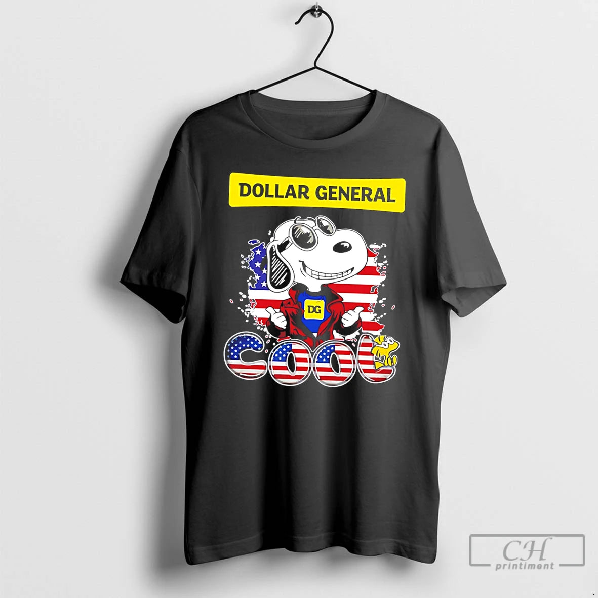 Premium Dollar General Snoopy Cool Usa 250th Cartoon Tee
