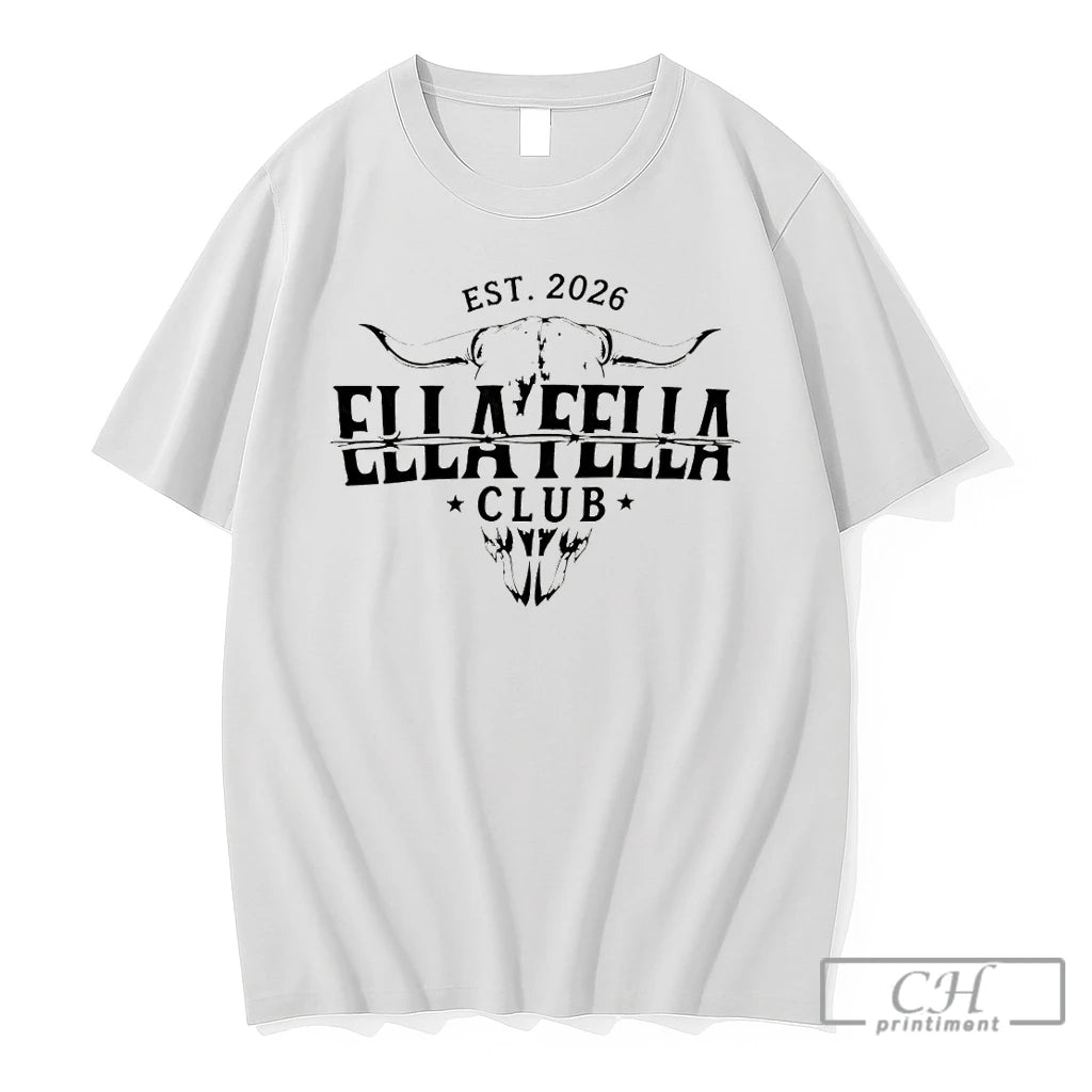 Premium Ella Fella Club Skull Cattle Skull Est 2026