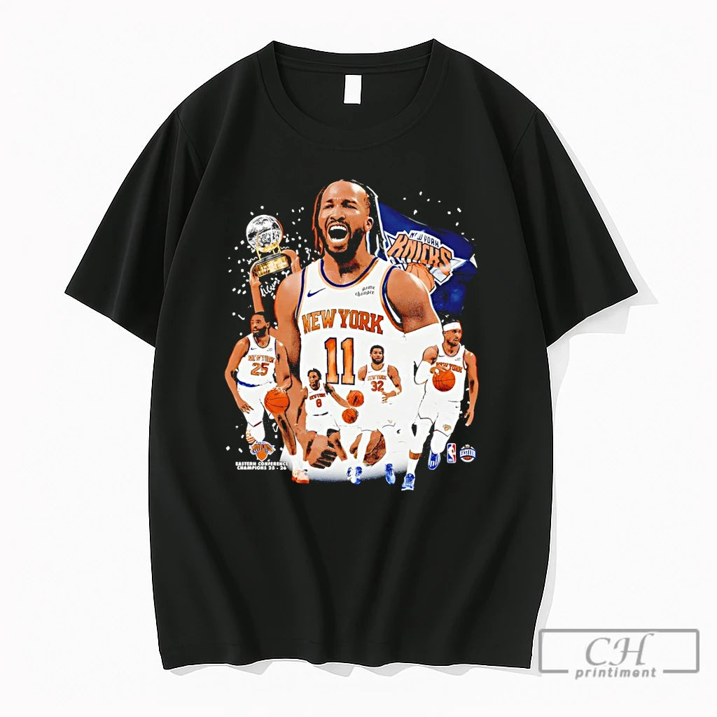 Premium Jalen Brunson New York Knicks Basketball Nba Eastern Conference Champions 25 26 T Shirts