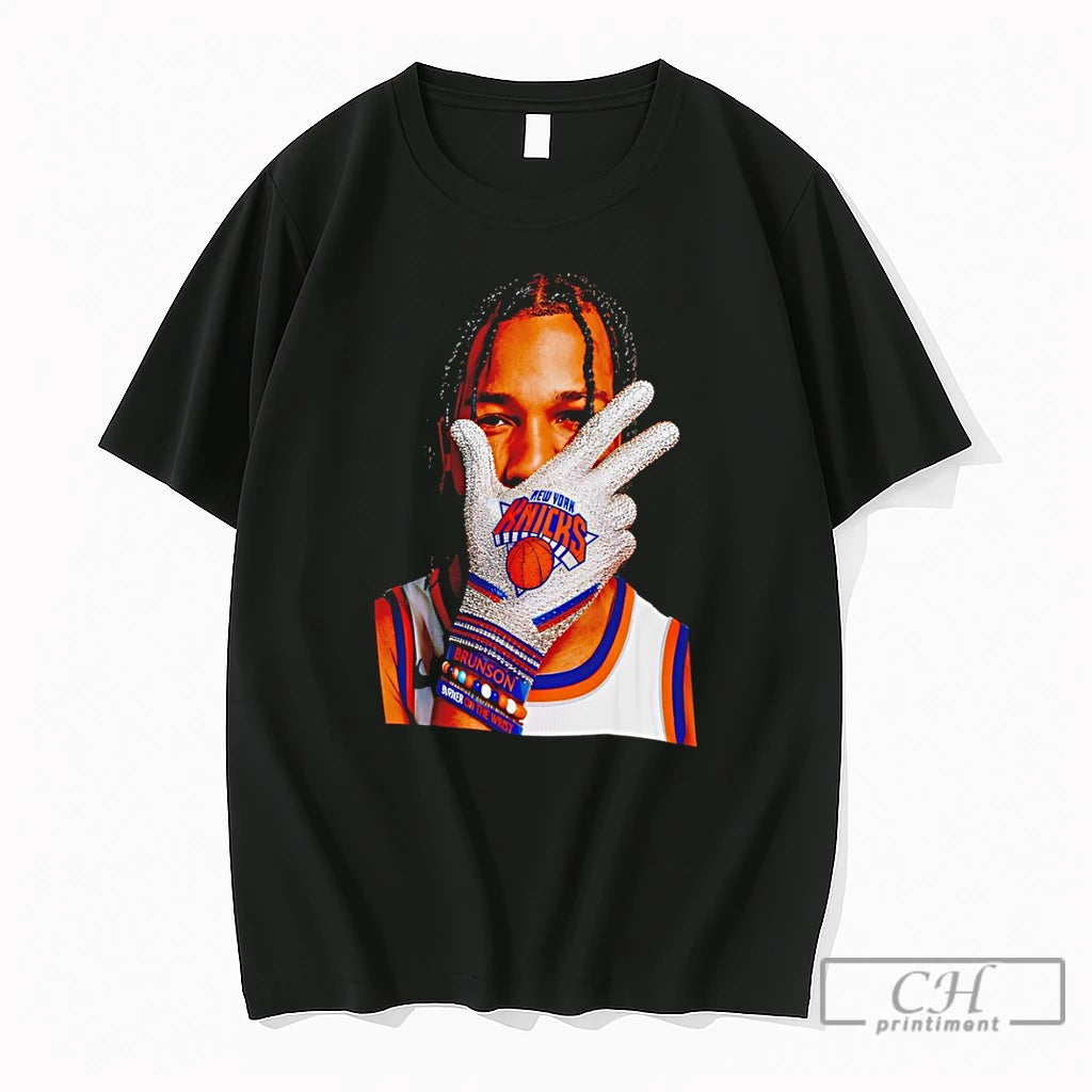 Premium Jalen Brunson X Drake Iceman New York Knicks Basketball Playoffs Nba 2026 T Shirts