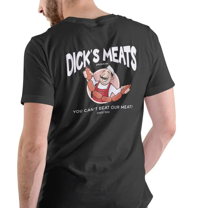 Premium Meats T-Shirt - Unisex Cotton T-Shirt with Front Pocket and Comfortable Fit Menswear Top Hoodie, Sweatshirt