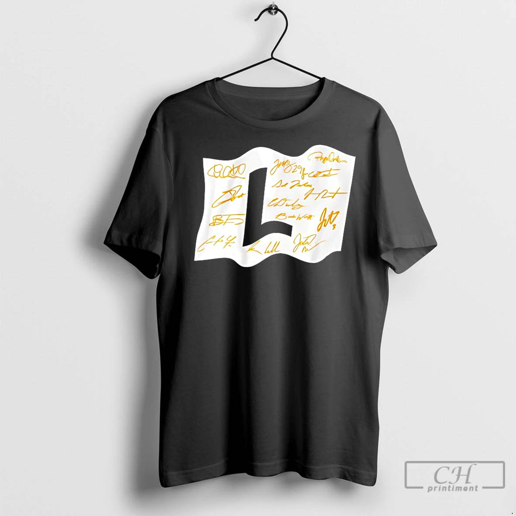 Premium Milwaukee Brewers Fly The L Flag Signatures