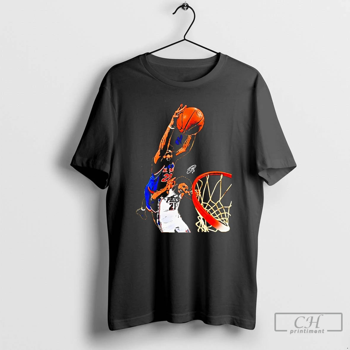 Premium Mitchell Robinson Dunk Joel Embiid New York Knicks Basketball Nba Vintage T Shirts Sweater