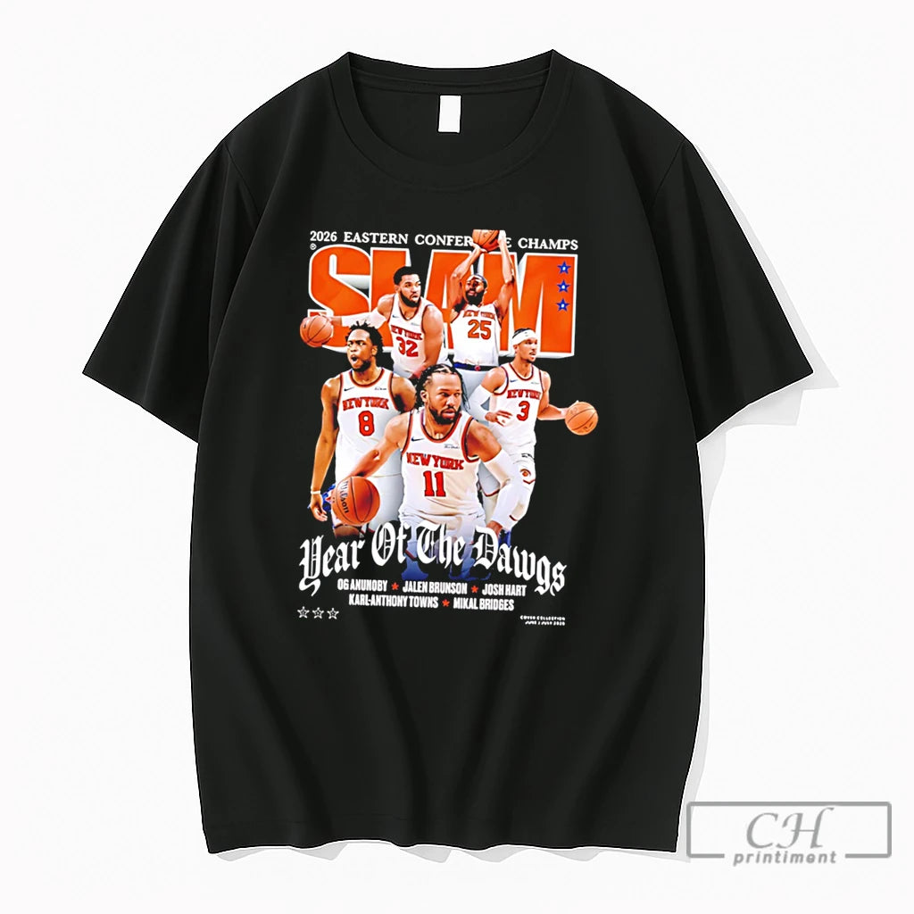 Premium New York Knicks 2026 Eastern Champs Year Of The Dawgs Slam Tee T Shirts