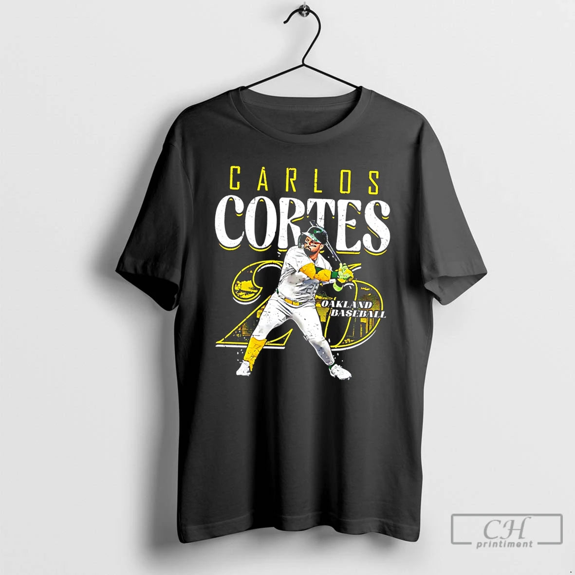 Premium Oakland Baseball Carlos Cortes Number 26 Tee