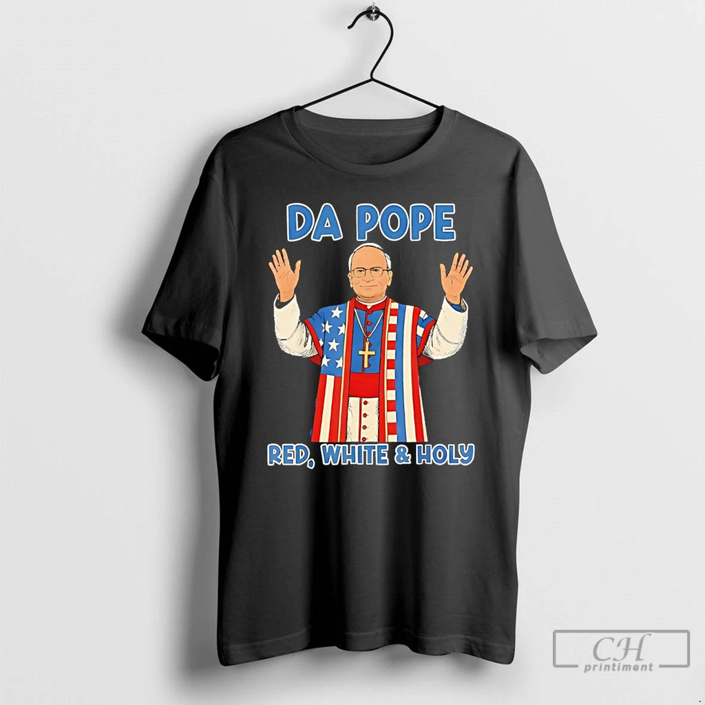Premium Pope Leo Xiv Red White Holy Da Pope From America Chicago T Shirts Sweater