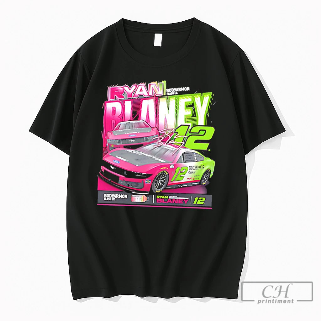 Premium Ryan Blaney Team Penske No 12 Body Armor Flash Iv Tee T Shirts Sweater