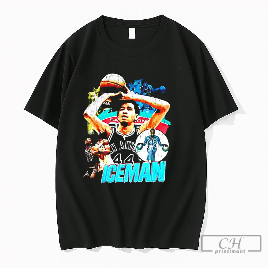 Premium San Antonio Spurs George Gervin Iceman Retro Tee