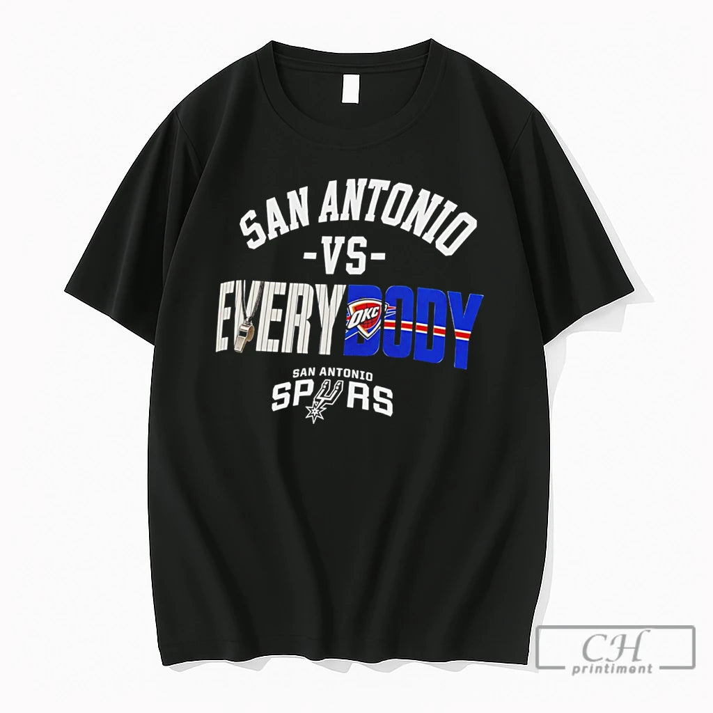 Premium San Antonio Vs Everybody Okc Thunders Tee