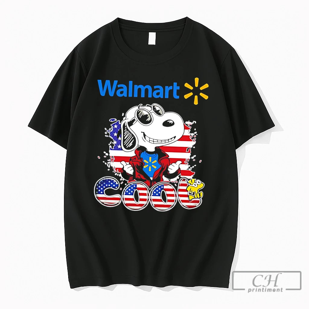 Premium Walmart Snoopy Cool Usa 250th Cartoon Tee