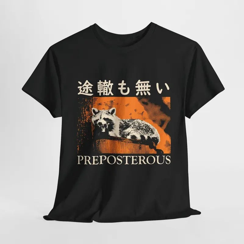 Preposterous Raccoon Vintage T-Shirt Hoodie, Sweatshirt | UrbanDripWear.com