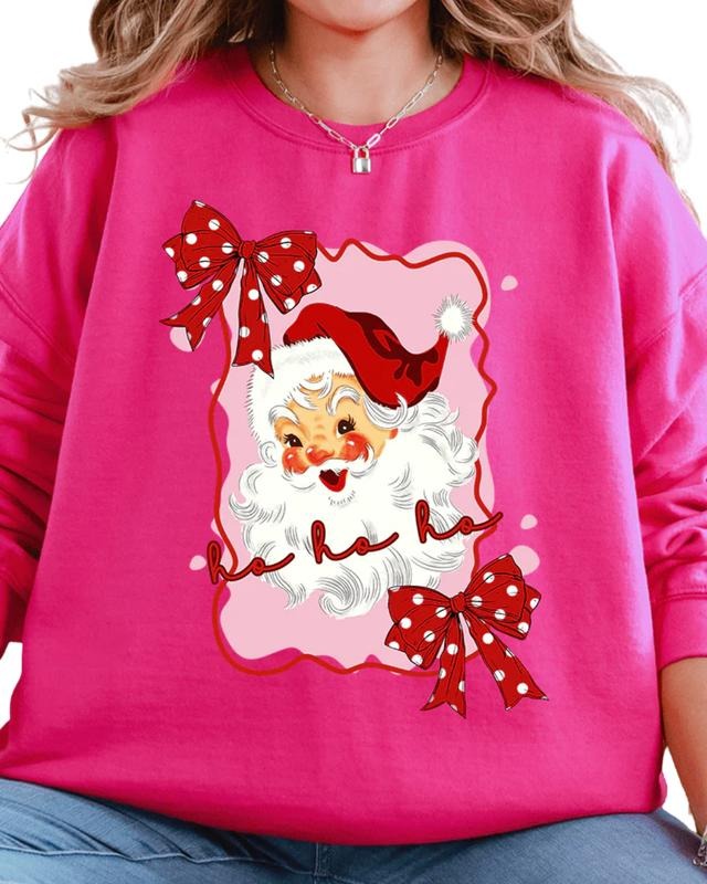 Preppy Santa Coquette Unisex NuBlend Crew Sweatshirt Casual Fleece T-Shirts, Hoodie | UrbanDripWear.com