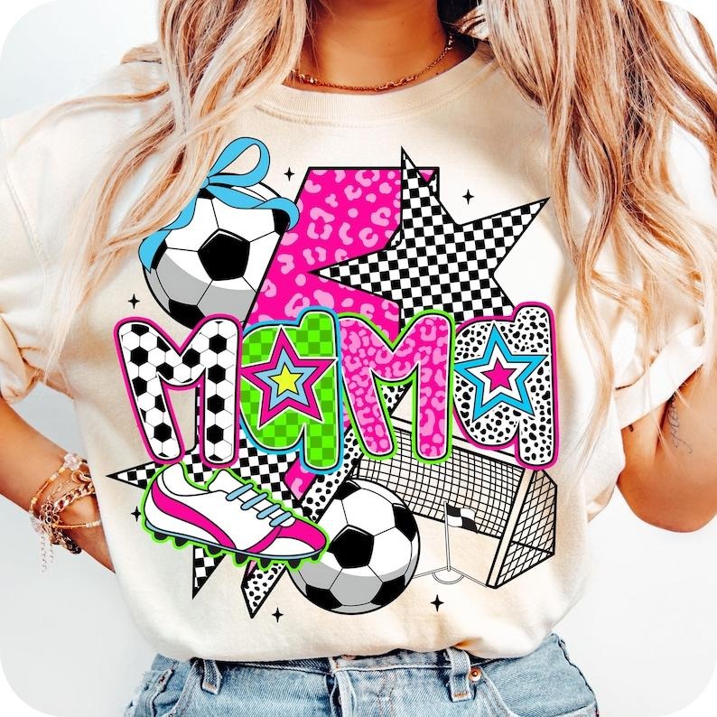 Preppy Soccer Mama Brushstroke Lightning Coquette Game Day T-Shirt Hoodie, Sweatshirt | UrbanDripWear.com