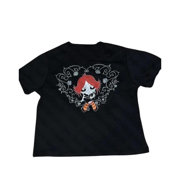 Pretty Gang Of Athletes Humor Ruby Gloom Baby Tee, Women Fitted T-Shirt, Y2k Girly Clothes, Goth Punk College Humour...