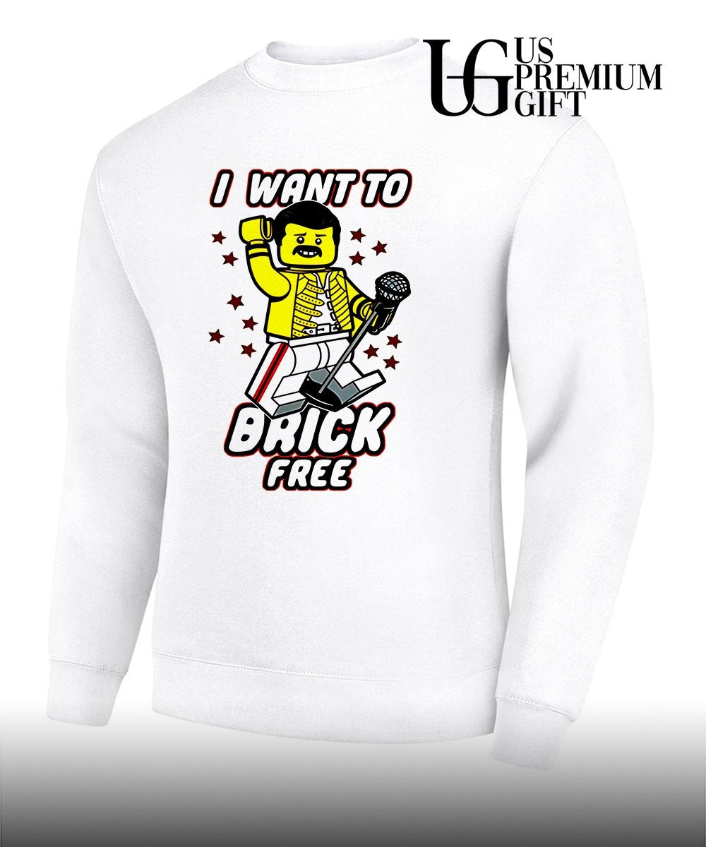 Pretty Lego Freddie Mercury I want to Brick Free shirt