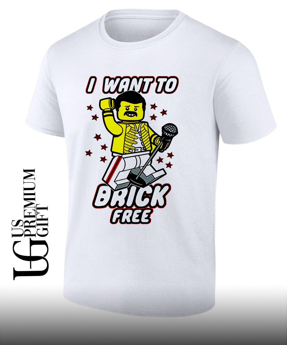 Pretty Lego Freddie Mercury I want to Brick Free shirt