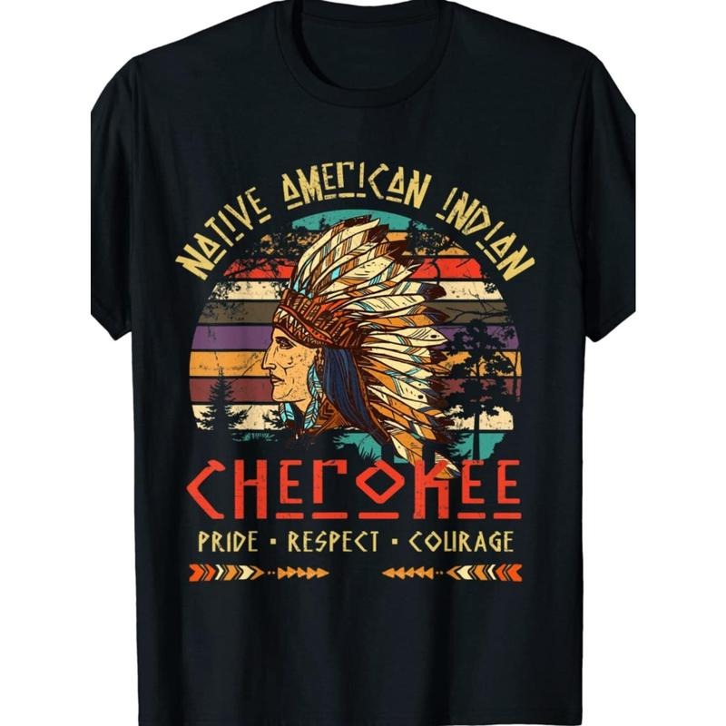 Pride Cotton T-Shirt for Men - Native American Indian Design, Regular Fit, Breathable & Machine Washable, Perfect for...