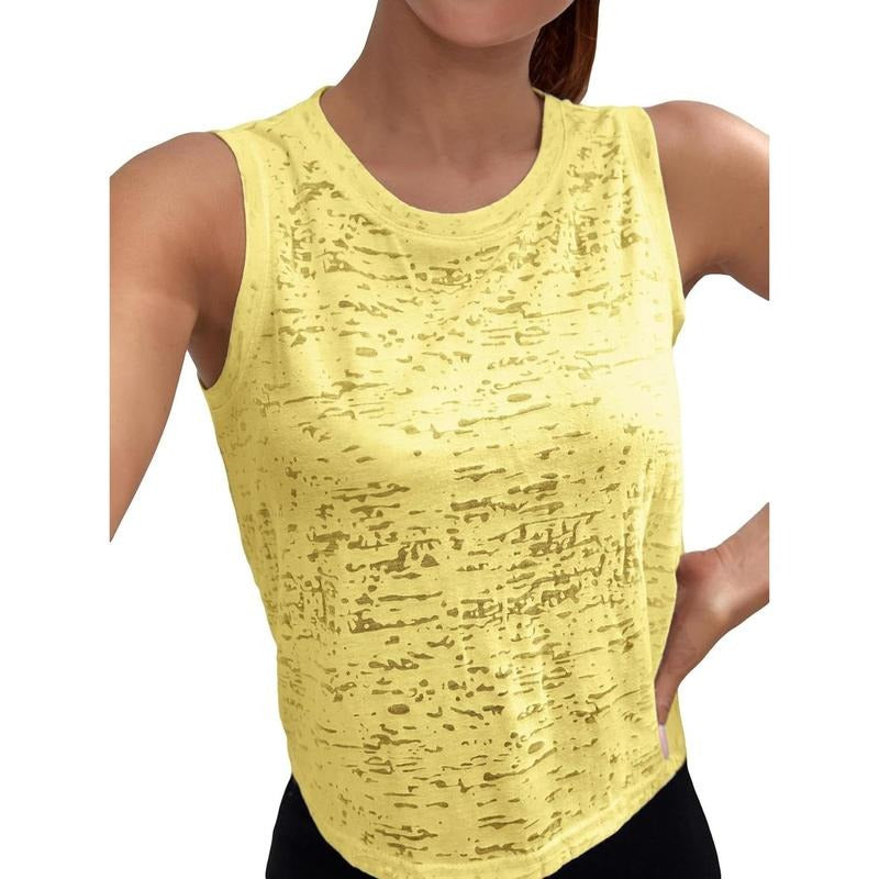 Printed Sleeveless Active Gym Tank Top Workout Shirts Sports Yoga Tops Hoodie, Sweatshirt | UrbanDripWear.com
