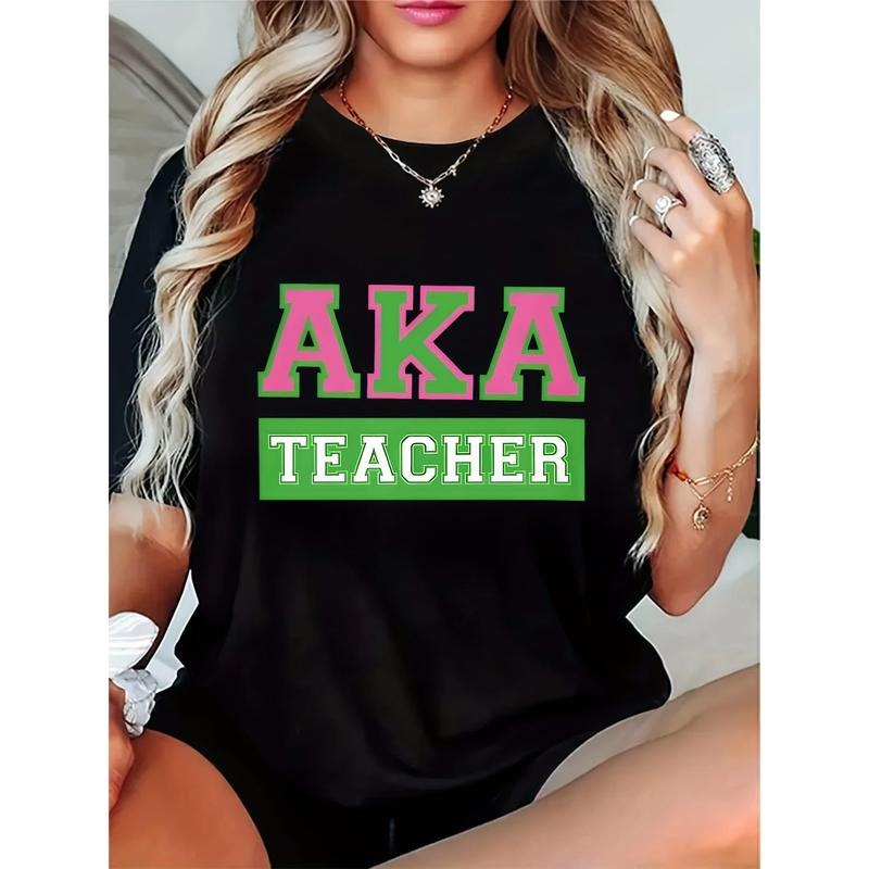 Professional - inspired T - Shirt for Educators: "AKA TEACHER" Bold Typography Design Hoodie, Sweatshirt | UrbanDripWear.com