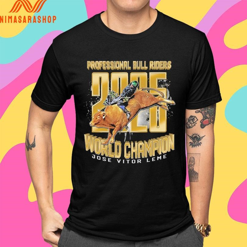 Professional Bull Riders 2025 World Champ Jose Vitor Leme Shirts