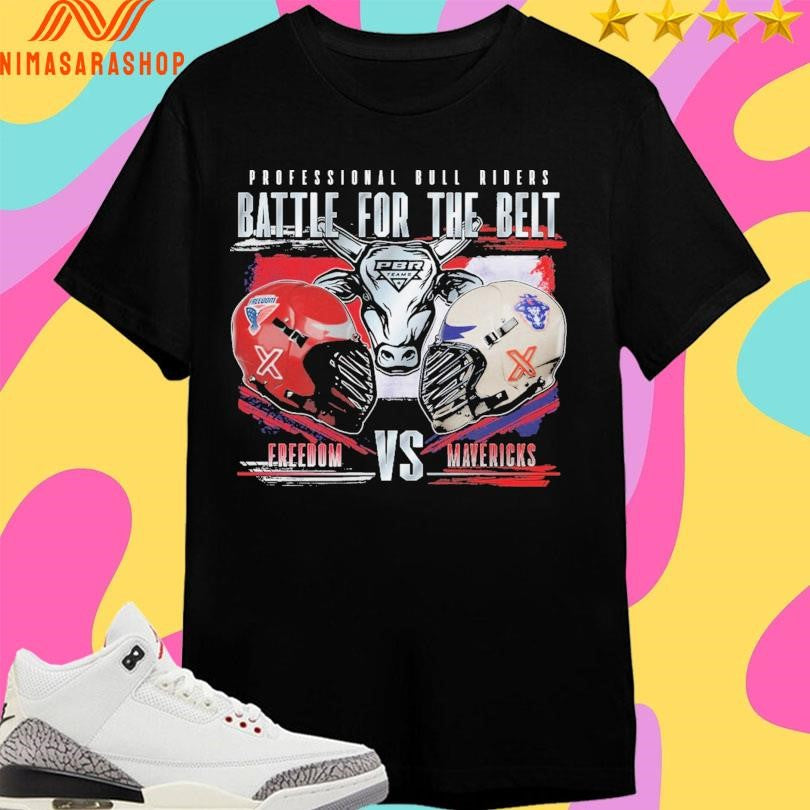 Professional Bull Riders Battle For The Belt Rivalry Freedom Vs Mavericks Shirts