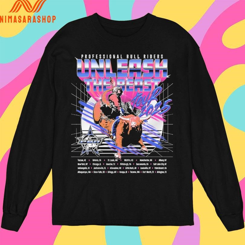 Professional Bull Riders Unleash The Beast 2025 Routing Shirts