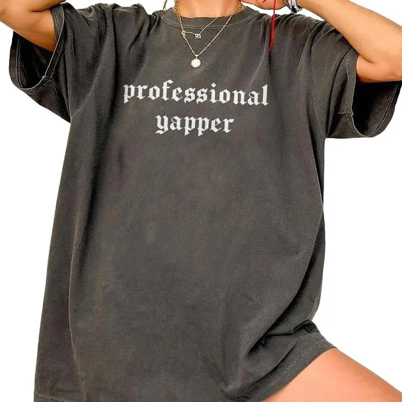 Professional Yapper Shirt, Funny Women T-Shirt, Trendy Meme Shirt, Sarcasm Tee, Funny Shirts For Women, Womens Funny...