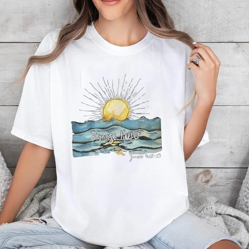 Promise Keeper Christian Tshirt  Pure Cotton Fabric Casual Streetstyle Crew Neck Short Sleeve T-Shirt Trendy Tops for...