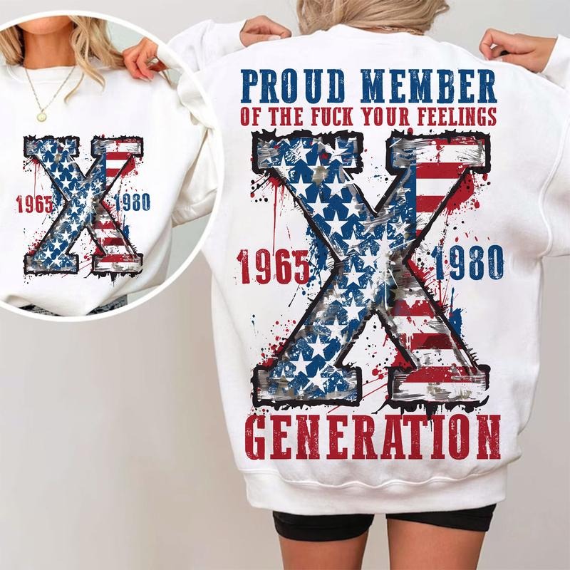 Proud Member Fck Your Feelings Generation Png 4th Of July Png American Flag Design Png Usa Png America Png Gen-x...