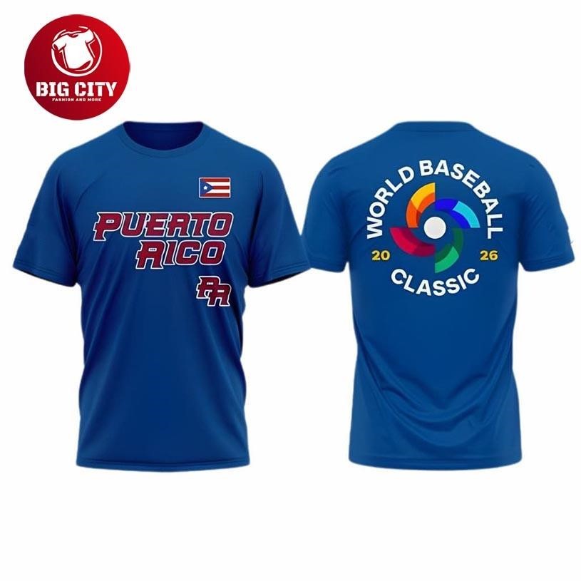 Puerto Rico Baseball World Baseball 2026 Two Sided Shirt