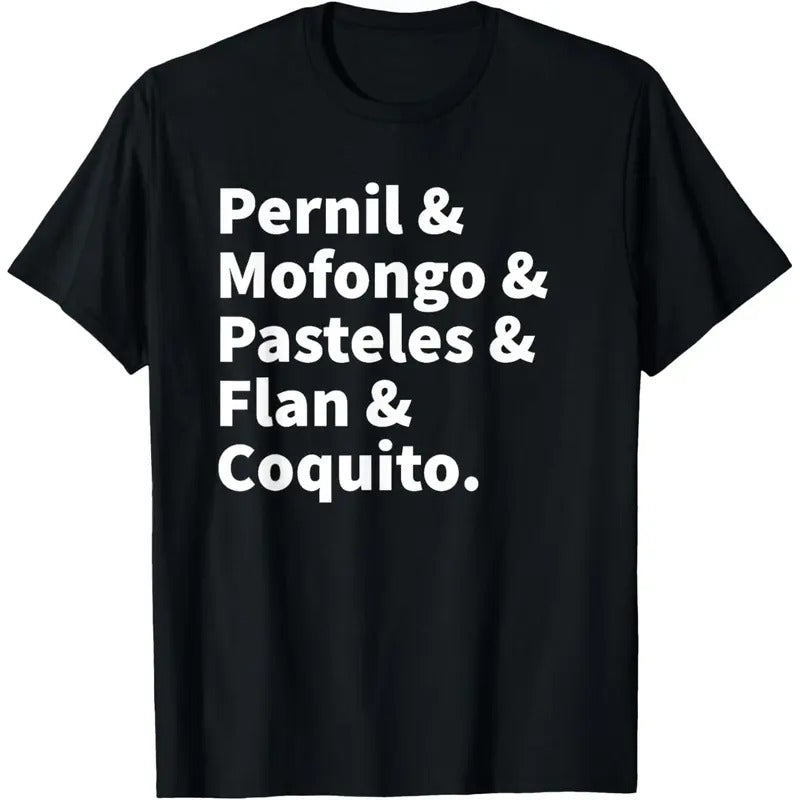 Puerto Rico Food T-Shirt | Puerto Rican Boricua Pride T-Shirt Classic Cotton T-Shirt Timeless Style Staple Gift for Men...