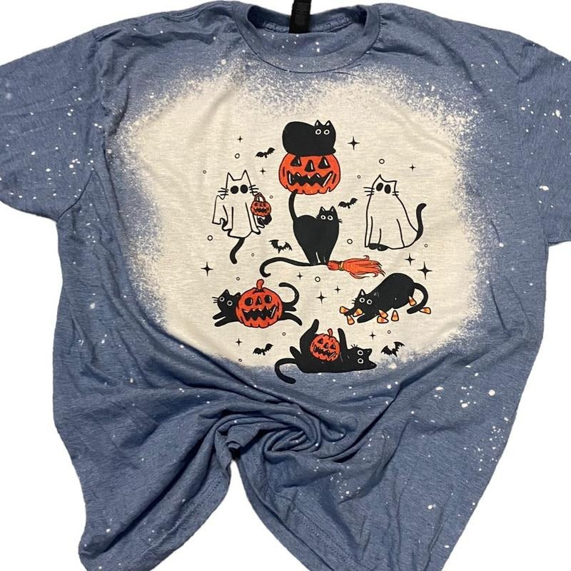 Pumpkin Cats Shirt Hoodie, Sweatshirt | UrbanDripWear.com