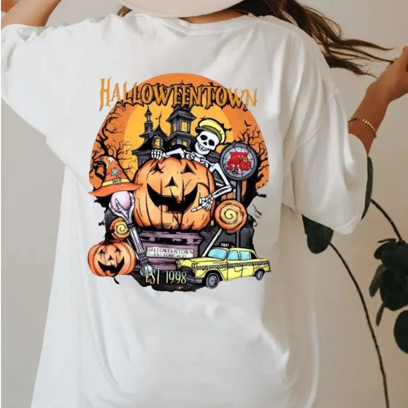 Pumpkin Face, Halloweentown Shirt, Halloween Town University Shirt, Spooky Season Shirt, Vintage Halloween Town Est 1998...