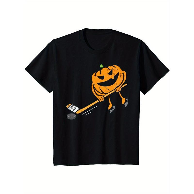 Pumpkin playing hockey funny Halloween costume sports T-shirt Made in USA Hoodie, Sweatshirt | UrbanDripWear.com