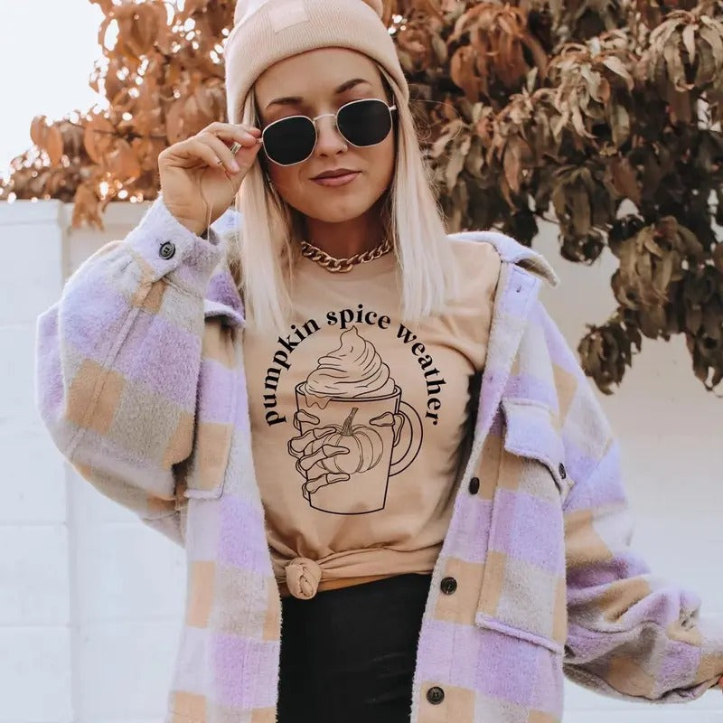 Pumpkin spice weather t-shirt - Unisex And Inclusive - Multiple Colorways