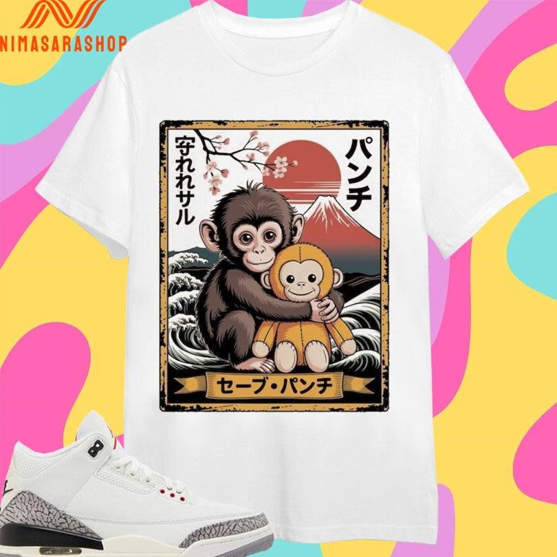 Punch Macaque Monkey 2026 Japanese Streetwear Graphic Shirts