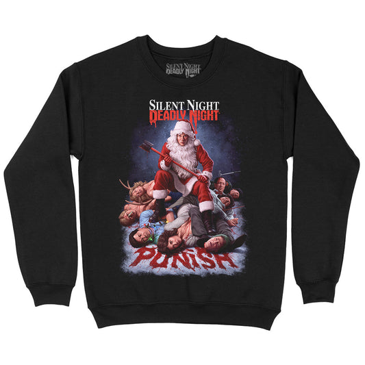 Silent Night Deadly Night Punishment Is Good Crewneck Sweatshirt