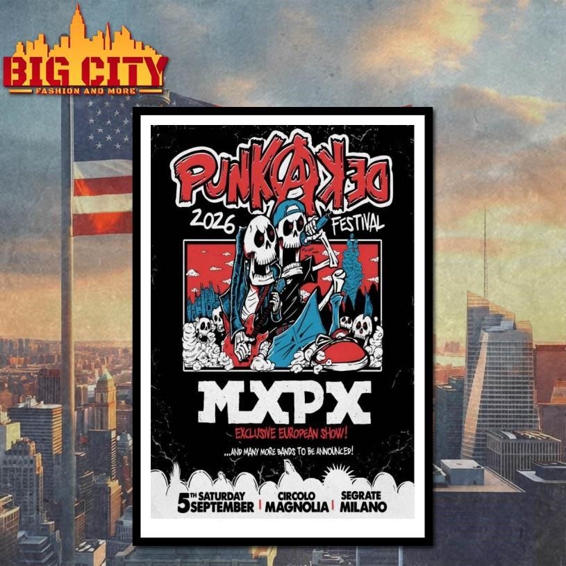 Punkadeka Festival 2026 MXPX Sept 5 In Segrate Milano Poster Shirt