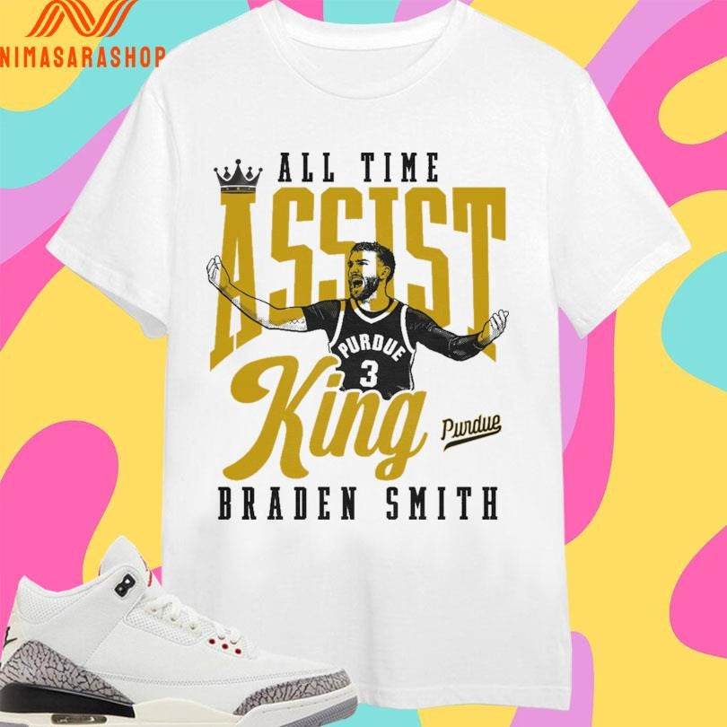 Purdue Boilermakers All Time Braden Smith Assist King 2026 Shirts