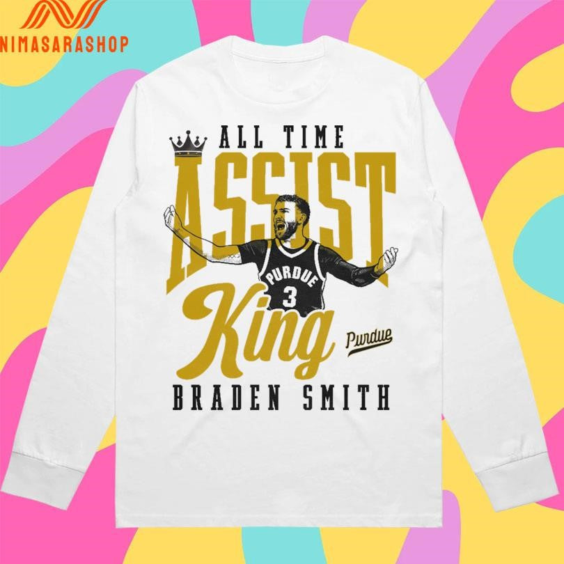 Purdue Boilermakers All Time Braden Smith Assist King 2026 Shirts
