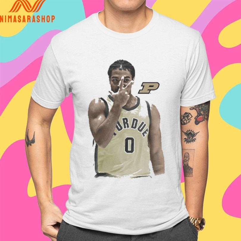 Purdue Boilermakers Men’s Basketball CJ Cox Portrait Shirts