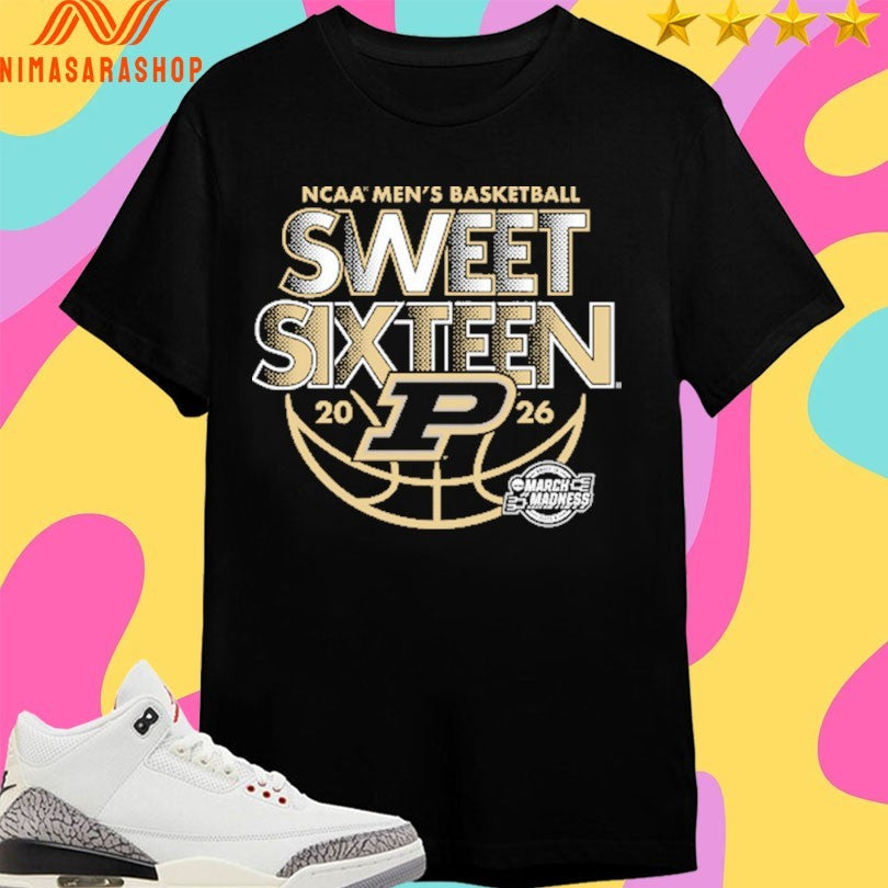 Purdue Boilermakers Ncaa Men’s Basketball Sweet Sixteen 2026 March Madness Shirts